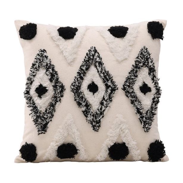 Koristetyynynpäällinen Venture Home Melissa, 45x45cm, mustavalkoinen