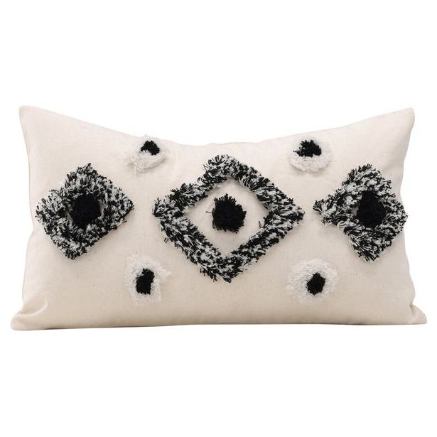 Koristetyynynpäällinen Venture Home Melissa, 30x50cm, mustavalkoinen