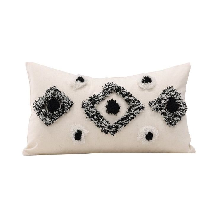 Koristetyynynpäällinen Venture Home Melissa, 30x50cm, mustavalkoinen