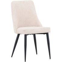 Ruokapöydän tuoli Venture Home Leone, musta/beige