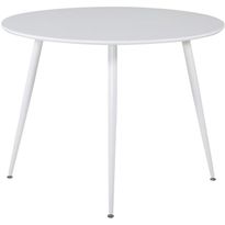Ruokapöytä Venture Home Plaza ⌀100cm, valkoinen, Verkkokaupan poistotuote