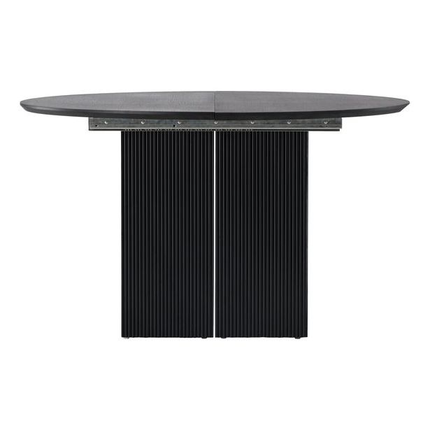 Ruokapöytä Venture Home Matilda, ⌀130/180cm, jatkettava, musta