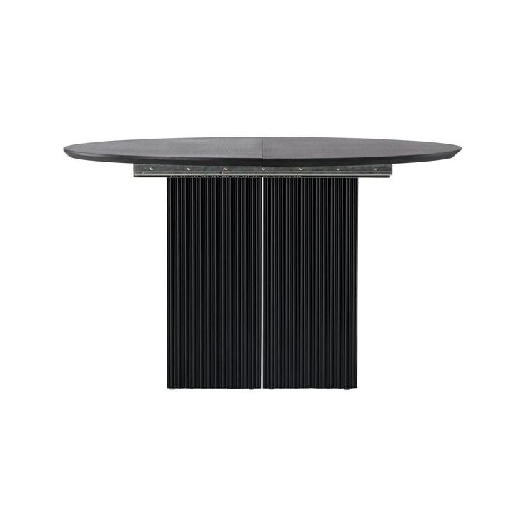 Ruokapöytä Venture Home Matilda, ⌀130/180cm, jatkettava, musta