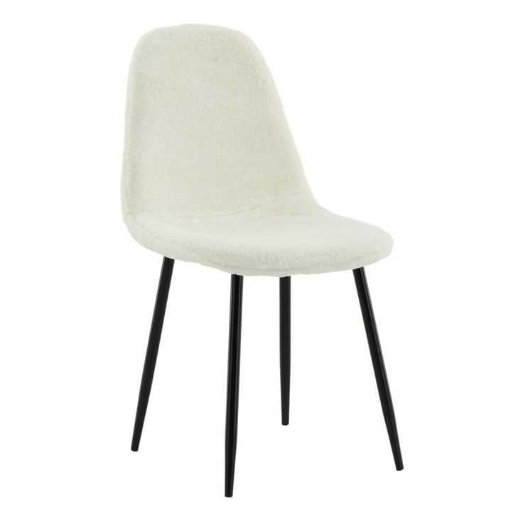 Ruokapöydän tuoli Venture Home Polar Fluff, valkoinen