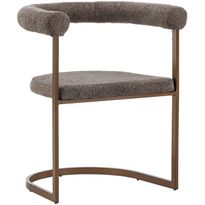 Ruokapöydän tuoli Venture Home Morning, ruskea bouclé, myyntierä 2kpl, Verkkokaupan poistotuote