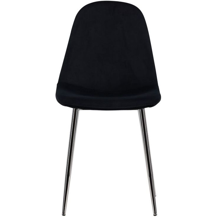 Ruokapöydän tuoli Venture Home Polar Velvet, musta/kromi