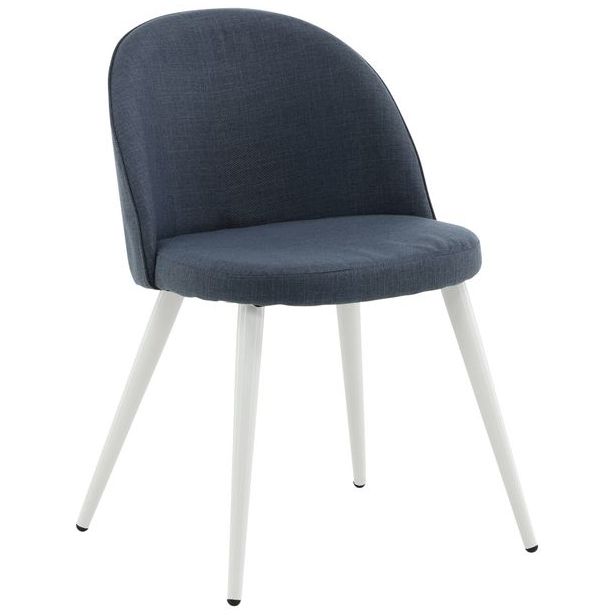 Ruokapöydän tuoli Venture Home Velvet, sininen/valkoinen