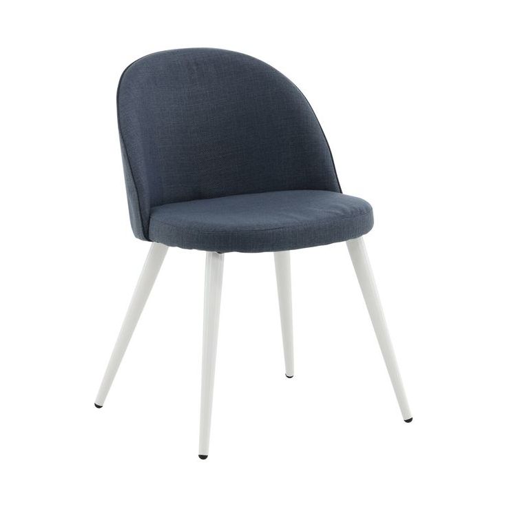Ruokapöydän tuoli Venture Home Velvet, sininen/valkoinen