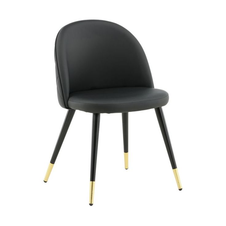Ruokapöydän tuoli Venture Home Velvet, messinki/musta keinonahka