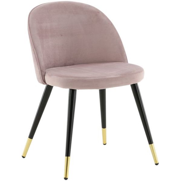 Ruokapöydän tuoli Venture Home Velvet, messinki/vaaleanpunainen sametti