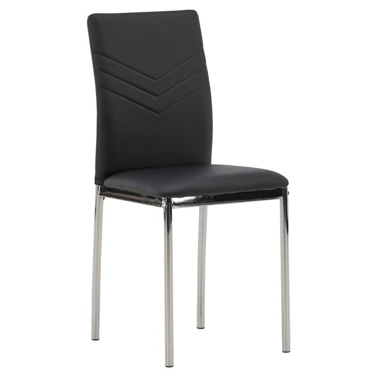 Ruokapöydän tuoli Venture Home Lily, kromi/musta