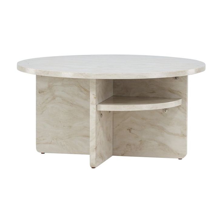 Sohvapöytä Venture Home Ålesund, ⌀85cm, marmorikuvio