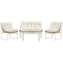 Sohvaryhmä Venture Home Tina, 2-istuttava sohva + 2 lepotuolia + sohvapöytä, beige