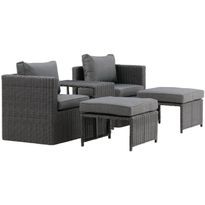 Lepotuolisetti Venture Home Quad harmaa
