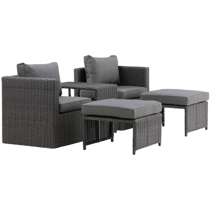 Lepotuolisetti Venture Home Quad harmaa