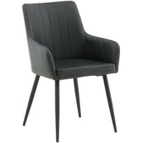 Ruokapöydän tuoli Venture Home Comfort, musta keinonahka