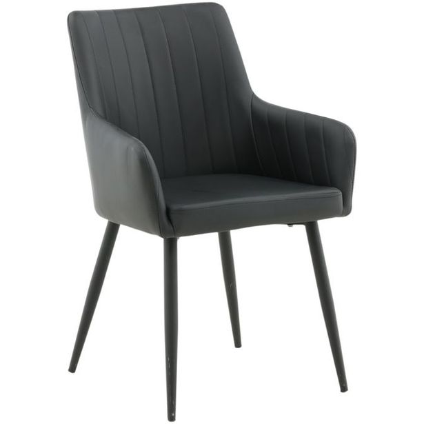 Ruokapöydän tuoli Venture Home Comfort, musta keinonahka