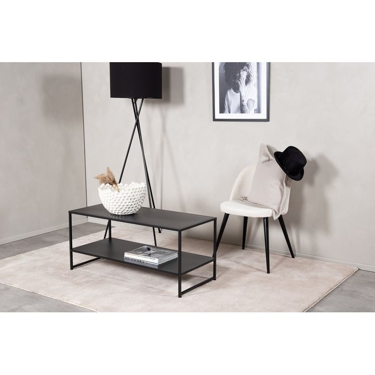 Sohvapöytä Venture Home Staal, 102x45x43 cm musta