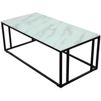 Sohvapöytä Venture Home Rock 2.0, 120x60cm, musta/marmori
