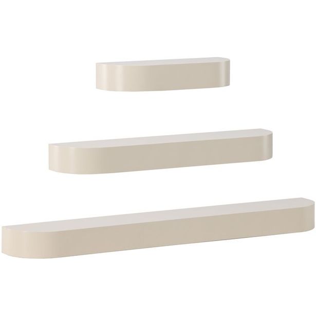 Seinähyllyt Venture Home Glow, 3kpl, beige