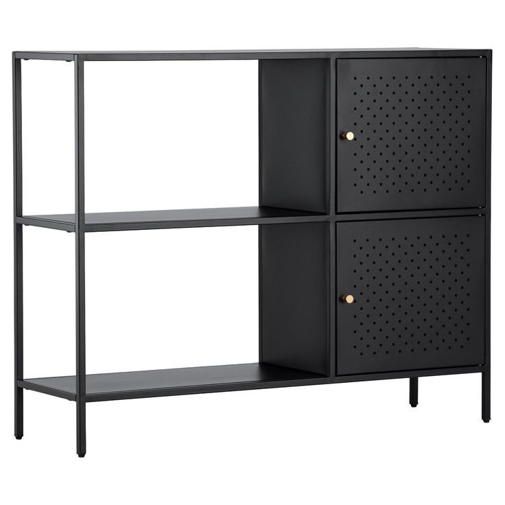Konsolipöytä kaapilla Venture Home Salta, 30x100x75cm, musta