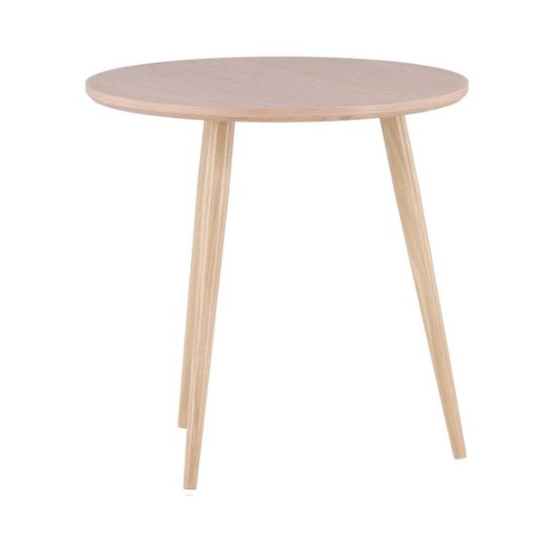 Sivupöytä Venture Home Askim, ⌀48cm, vaalea puu
