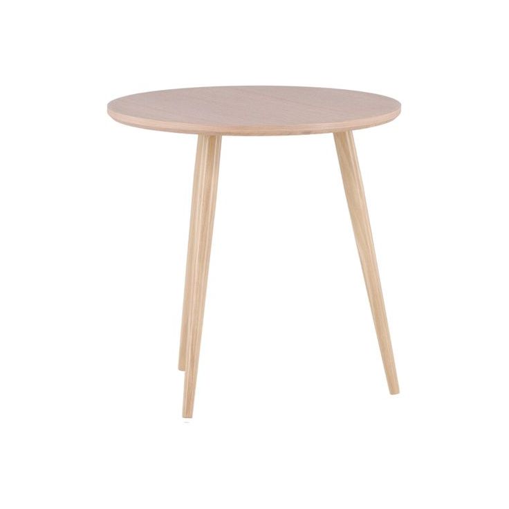 Sivupöytä Venture Home Askim, ⌀48cm, vaalea puu