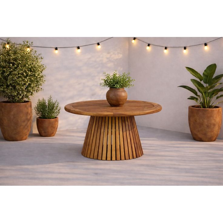 Sohvapöytä Venture Home Lumpur, ø70cm, tiikki Google Shopping kuva