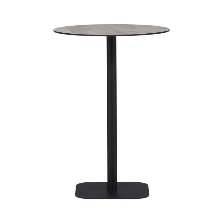 Baaripöytä Venture Home Milano, ø70cm, harmaa/musta