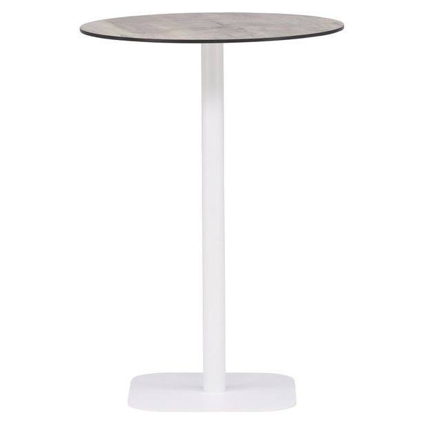 Baaripöytä Venture Home Milano, ø70cm, harmaa/valkoinen