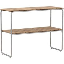 Sivupöytä Venture Home Holmsund, 40x100cm, tiikki/sinkki
