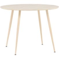 Ruokapöytä Venture Home Plaza, ⌀100 cm, beige, Verkkokaupan poistotuote