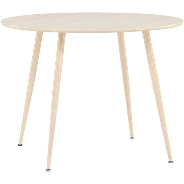 Ruokapöytä Venture Home Plaza, ⌀100 cm, beige