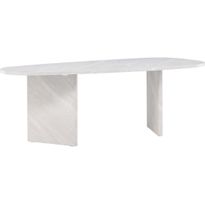 Ruokapöytä Venture Home Grönvik, 220x100cm, betoni/valkoinen, Verkkokaupan poistotuote
