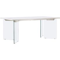 Ruokapöytä Venture Home Estelle, 100x180cm, harmaa/lasi