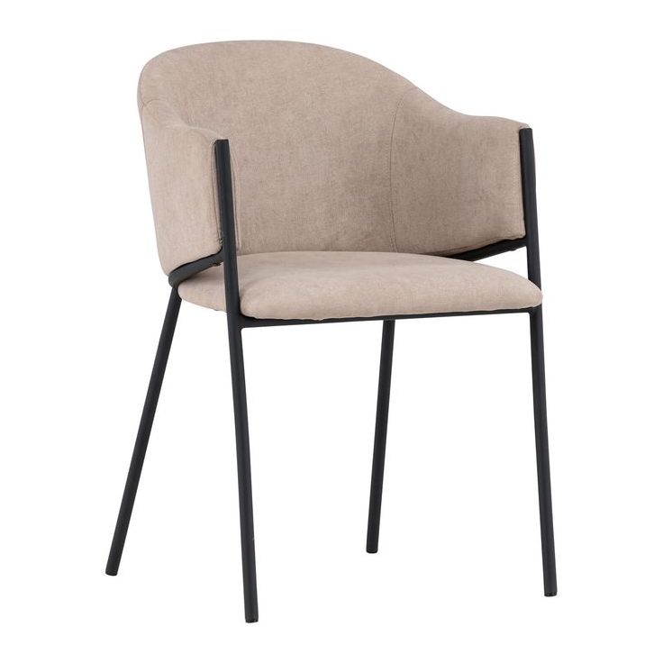 Ruokapöydän tuoli Venture Home Evelina, beige/musta
