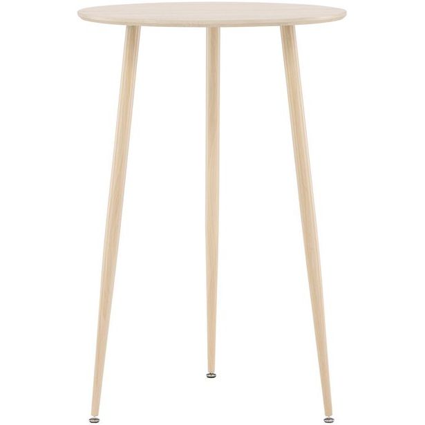 Baaripöytä Venture Home Plaza, ⌀70cm, vaalea puu