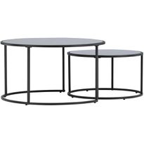 Sarjapöytä Venture Home Twin, ⌀79.5cm + ⌀59.5cm, musta