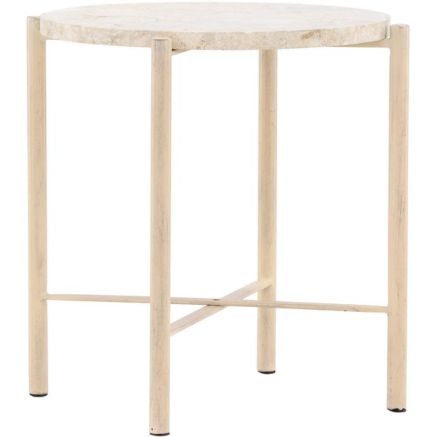 Sohvapöytä Vind Sandhamn, Ø40cm, beige