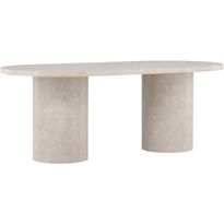 Ruokapöytä Venture Home Narvik, 200x100cm, beige marmorijäljitelmä
