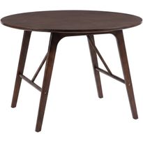 Ruokapöytä Venture Home Kaseidon Ø100cm, kumipuu/MDF, tummanruskea