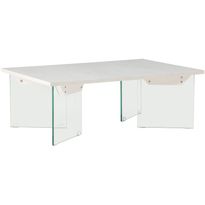 Sohvapöytä Venture Home Ester, 120x80x42cm, lasi/betonikuosi