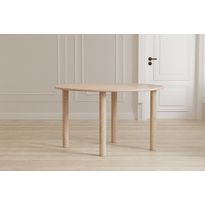 Ruokapöytä Venture Home Hilo, 130x110x75 cm ovaali ruskea