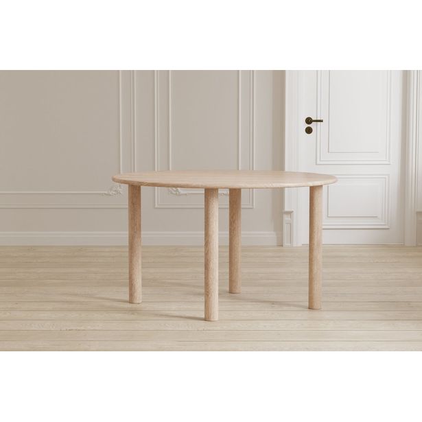 Ruokapöytä Venture Home Hilo, 130x110x75 cm ovaali ruskea