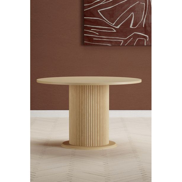 Pyöreä ruokapöytä Venture Home Reko, ø120cm, ruskea