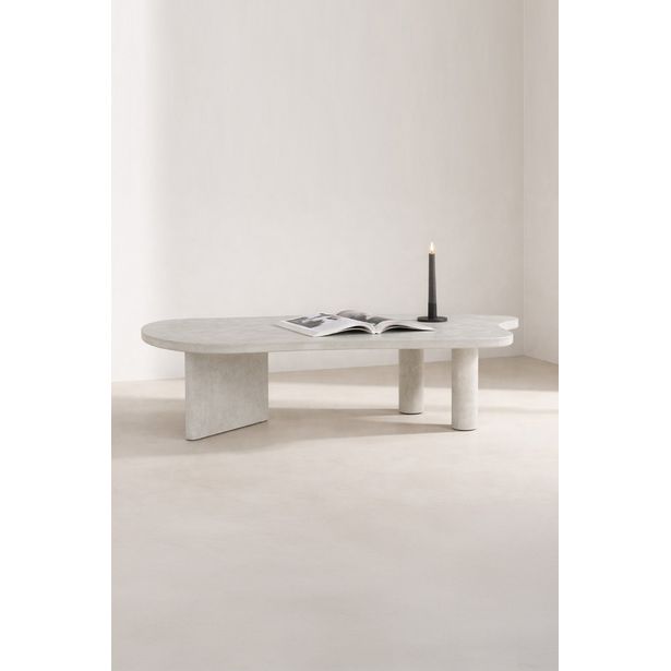 Sohvapöytä Venture Home Polle, 160x60cm, vaaleanharmaa