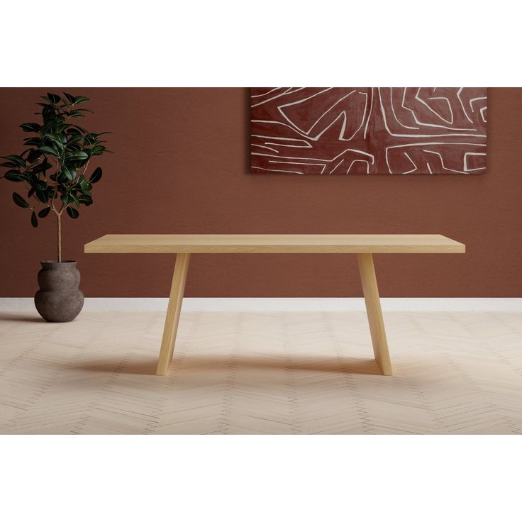 Ruokapöytä Venture Home Logga, 210x100cm, ruskea