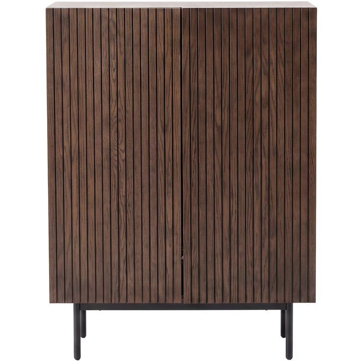 Säilytyskaappi Venture Home Björkön 30x80x103cm, mocca