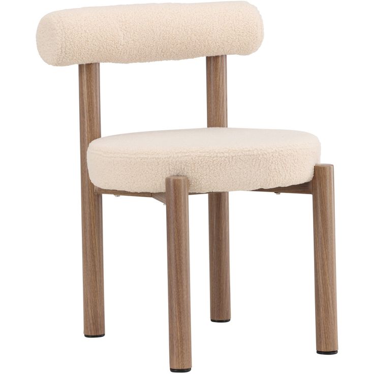 Ruokapöydän tuoli Venture Home Tillo, bouclé, valkoinen