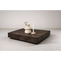 Sohvapöytä Venture Home York, 80x80x15 cm tummanruskea